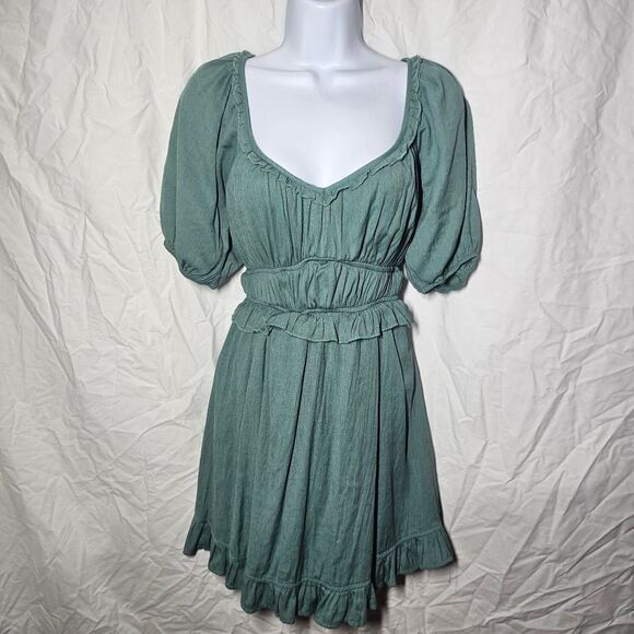 Trixxi Dresses & Skirts - 90s renaissance faire whismical cottage core muted green dress